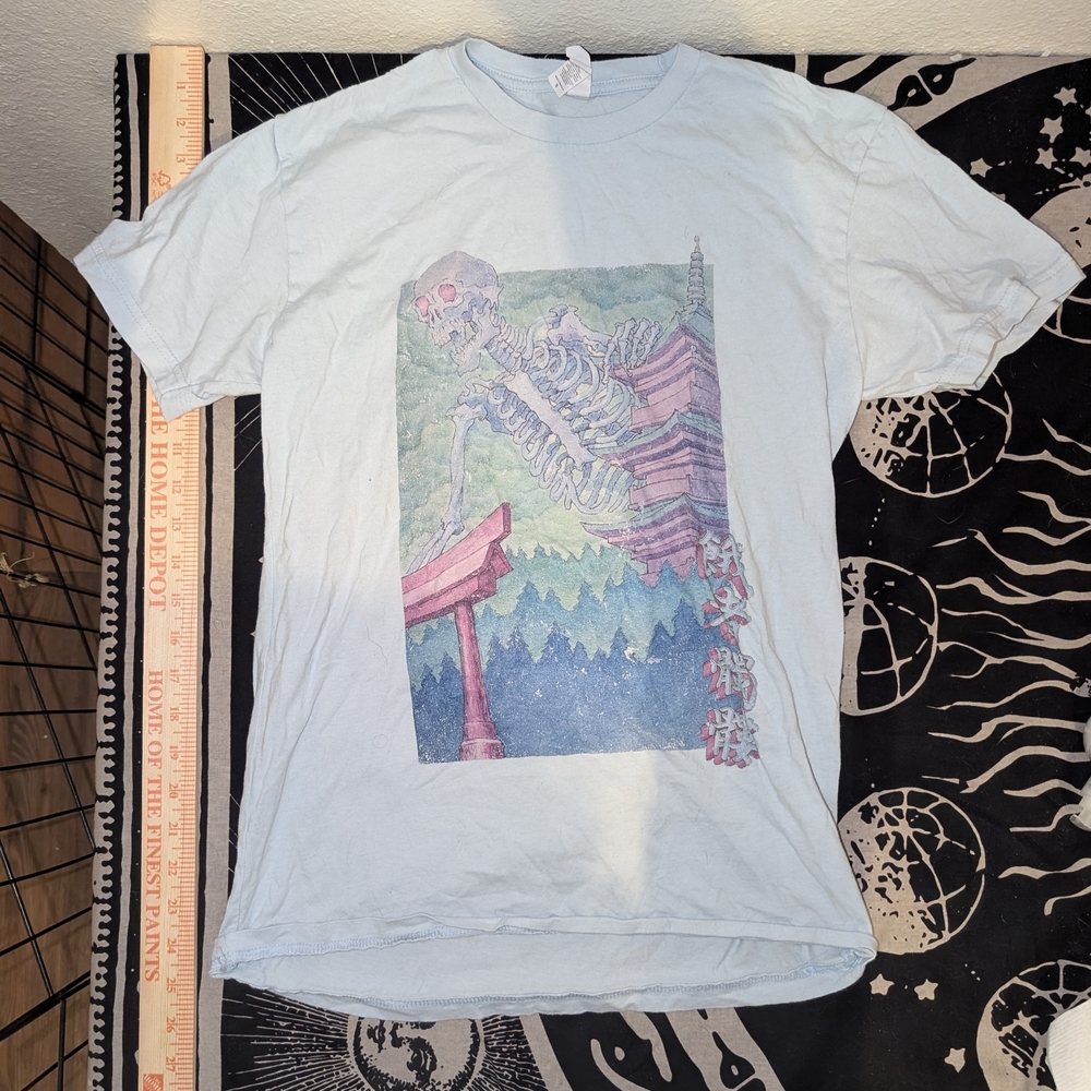 Next Level Apparel Light Blue Graphic Tee